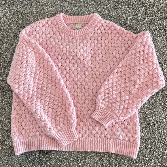 Pink crew neck sweater. Size L - Picture 3 of 6